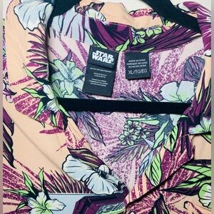 Star Wars Baby Yoda Hawaiian Shirt Men’s Orange Green Flowers Mandalorian, XL‎